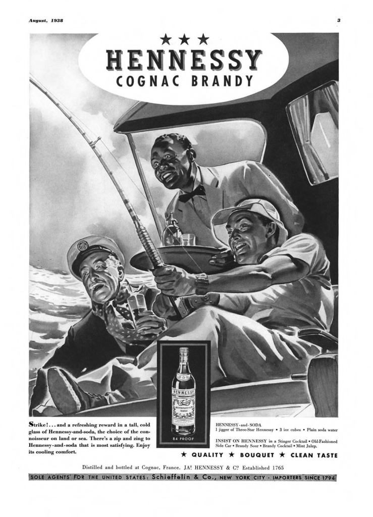 Hennessy Cognac, Brandy Print Ad from Esquire Magazine, 1938, 08-August, p.003