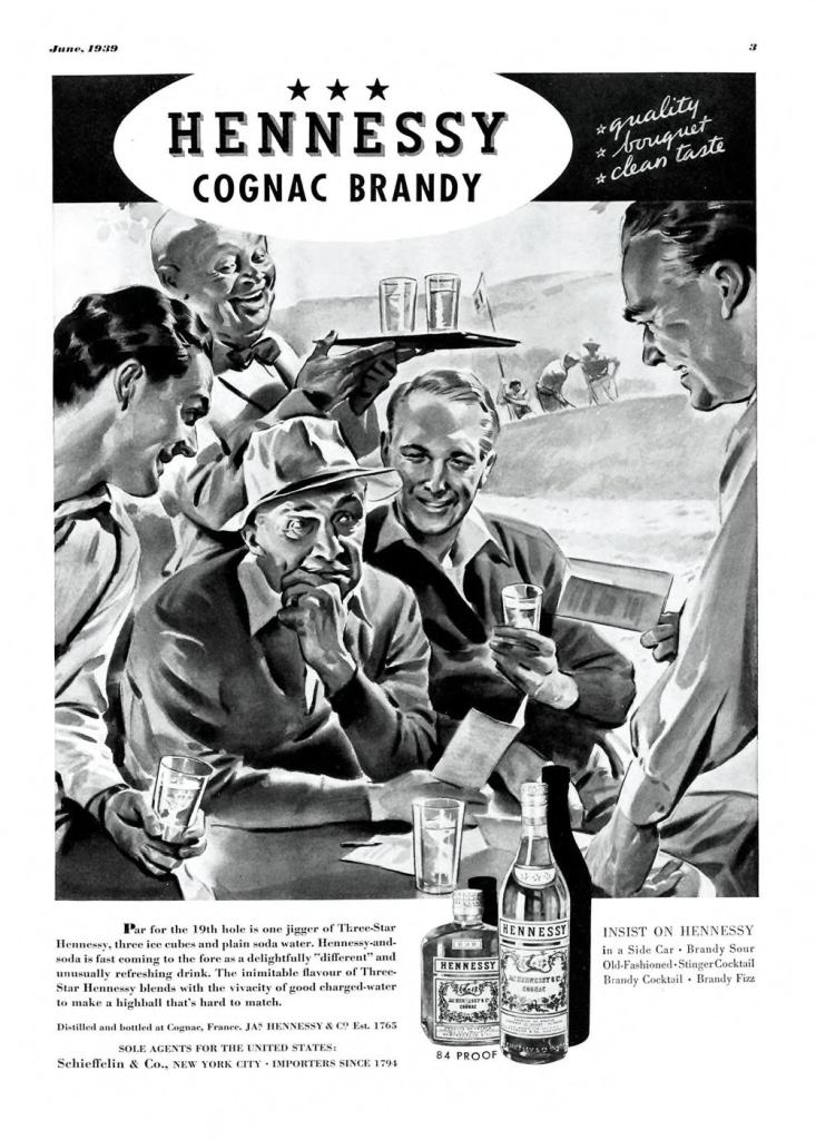Hennessy Cognac, Brandy Print Ad from Esquire Magazine, 1939, 06-June, p.003