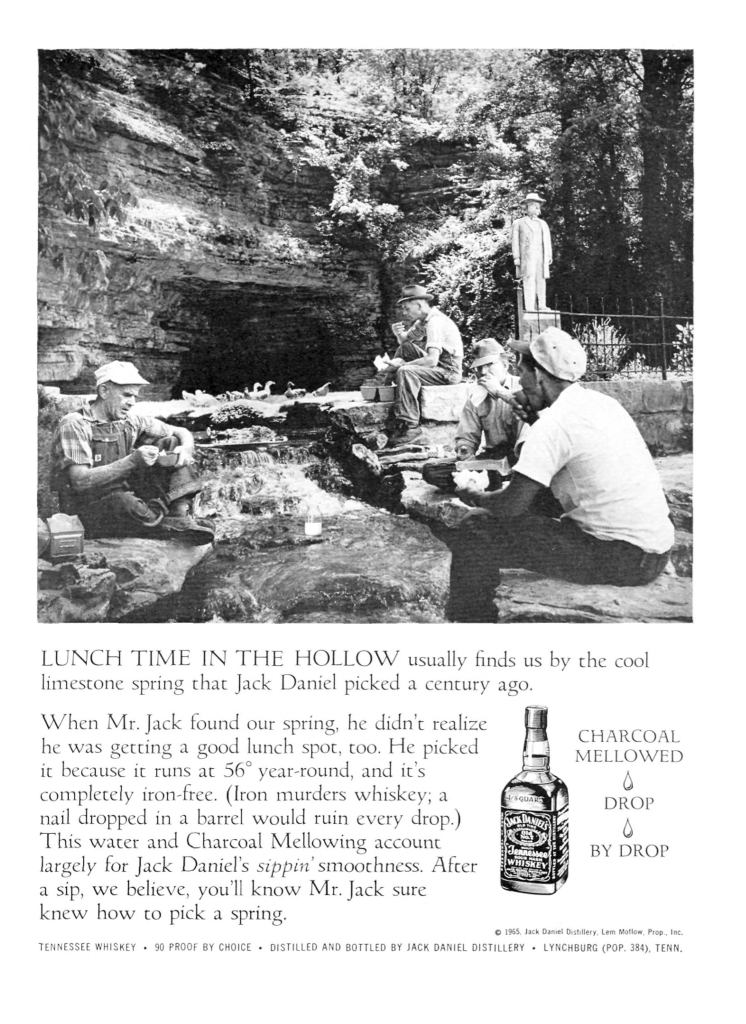 Jack Daniels Whiskey Print Ad from Sports Illustrated, 1965-09-13, p.029