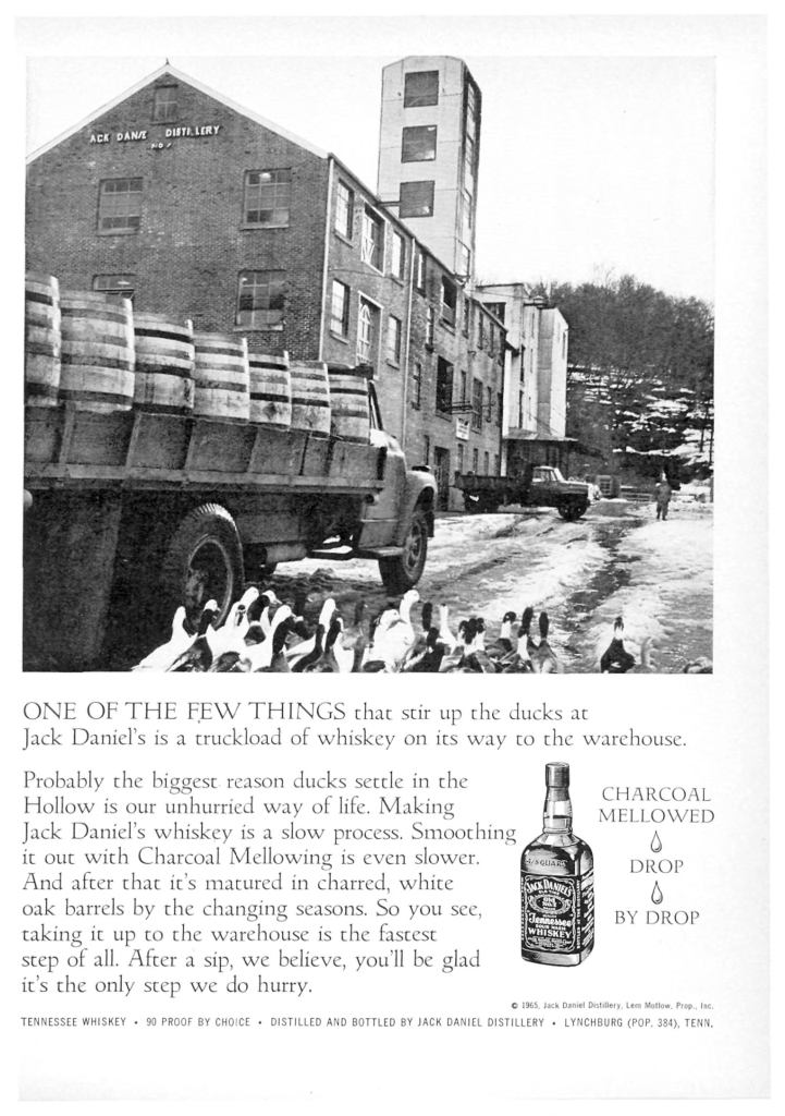 Jack Daniels Whiskey Print Ad from Sports Illustrated, 1965-12-06, p.153