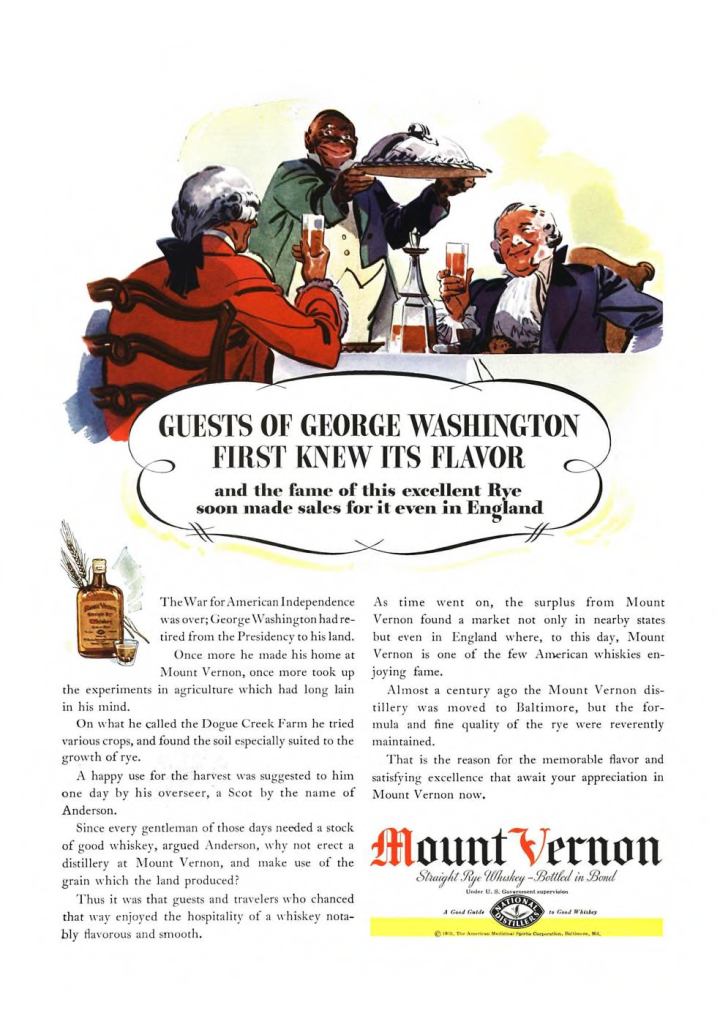 Mount Vernon, Straight Rye Whiskey Print Ad from Esquire Magazine, 1935, 07-July, p.002
