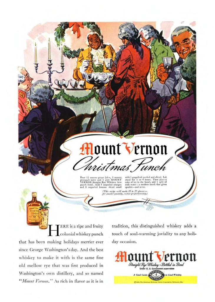 Mount Vernon, Straight Rye Whiskey Print Ad from Esquire Magazine, 1936, 01-January, p.002