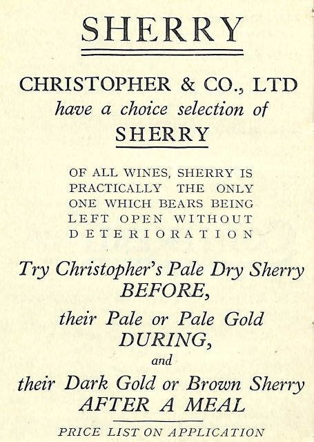 Production of Wines: SHERRY