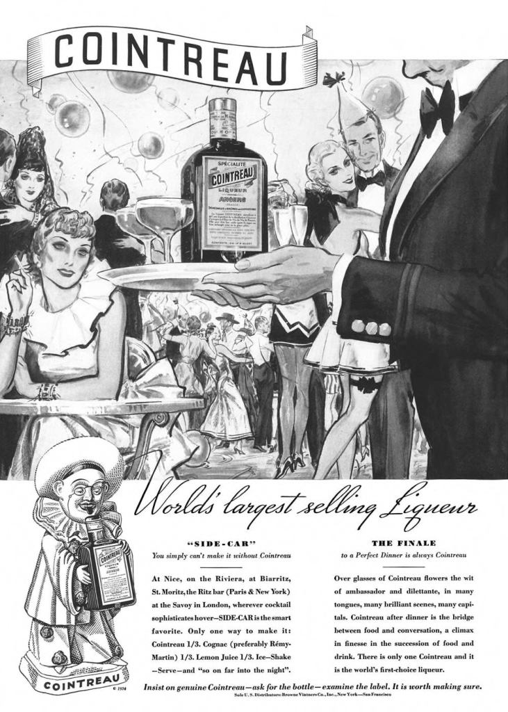 Cointreau Liqueur Print Ad from Esquire Magazine, 1934