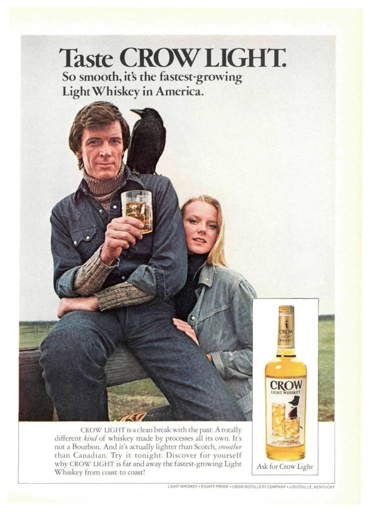 Crow Light, Light Whiskey Ad from Sports Illustrated 1973