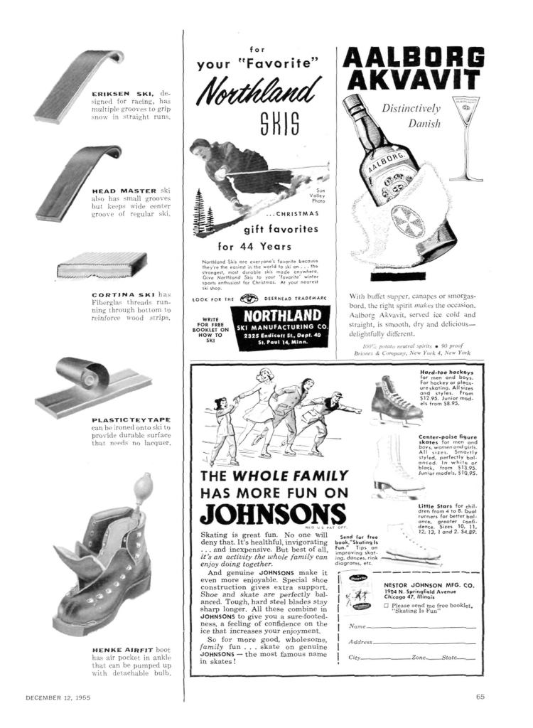 Aalborg Akvavit Ad from Sports Illustrated 1955