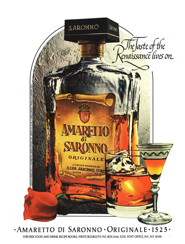 Amaretto di Saronno Liqueur Ad from Esquire Magazine, 1982