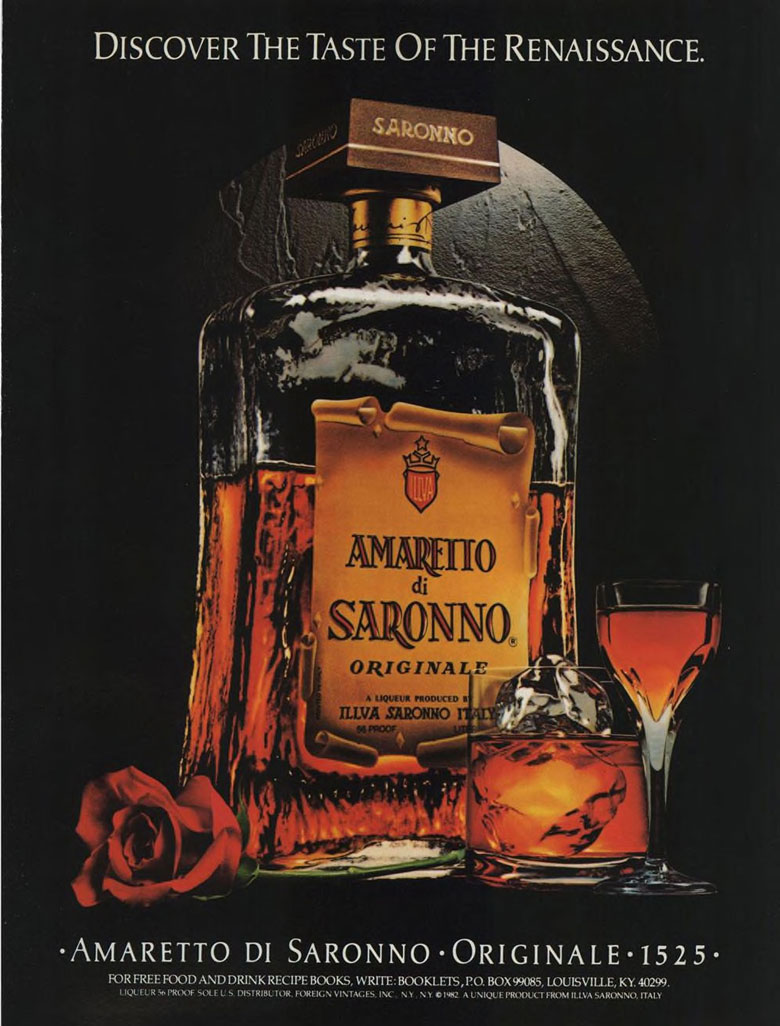 Amaretto di Saronno Liqueur Ad from Esquire Magazine, 1982