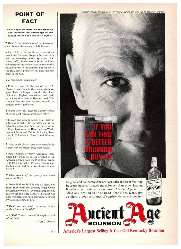 Ancient Age, Bourbon Ad from Sports Illustrated 1963-06-17