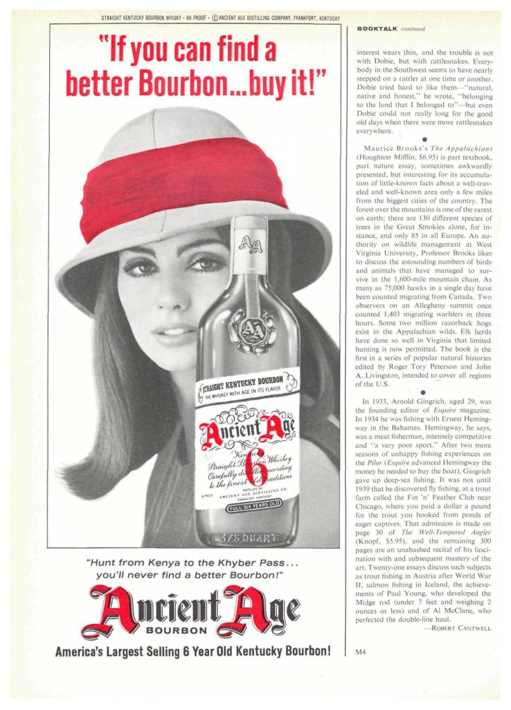 Ancient Age, Bourbon Ad from Sports Illustrated 1965