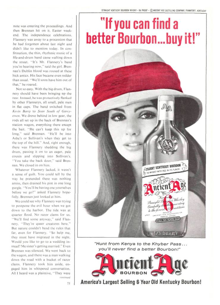 Ancient Age, Bourbon Ad from Sports Illustrated 1966