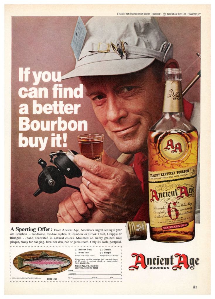 Ancient Age, Bourbon Ad from Sports Illustrated 1968