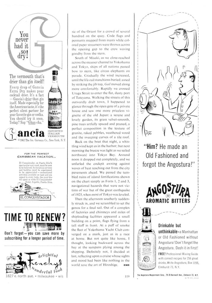Angostura, Aromatic Bitters Ad from Sports Illustrated 1963