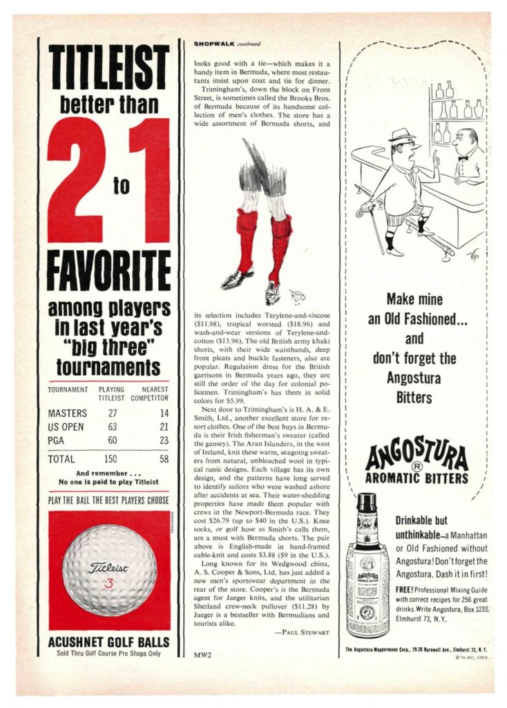 Angostura, Aromatic Bitters Ad from Sports Illustrated 1964