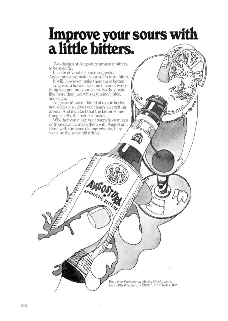 Angostura, Aromatic Bitters Ad from Sports Illustrated 1973