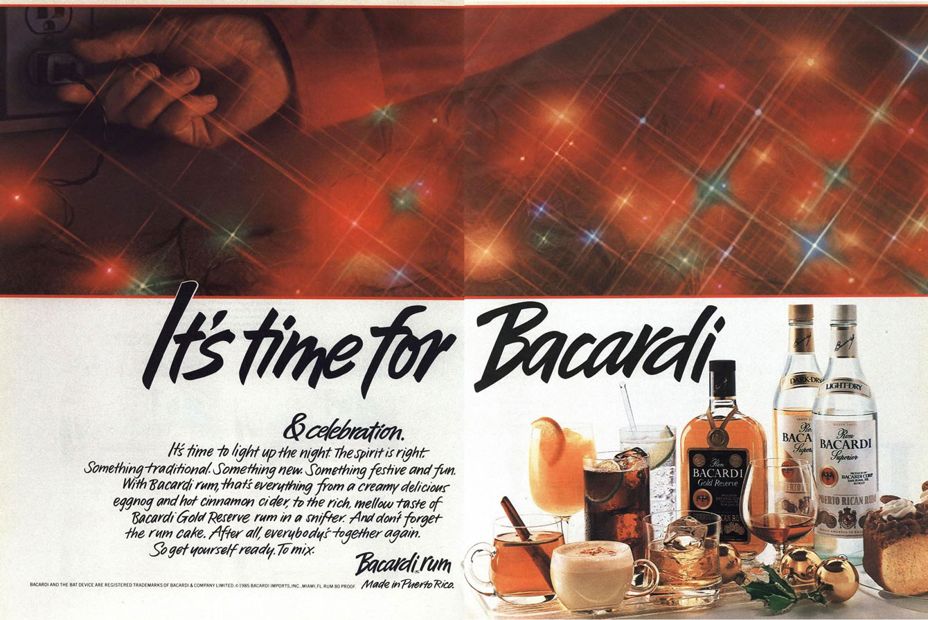 Bacardi Rum Ad from Esquire Magazine, 1985