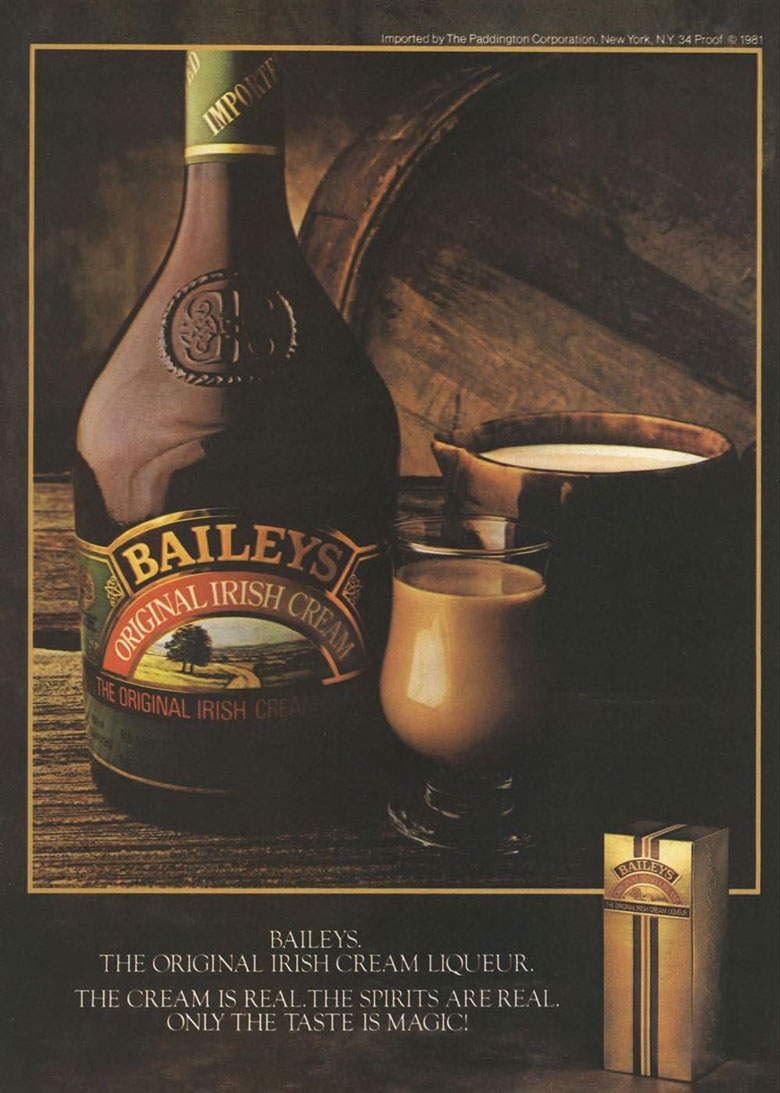 Baileys Irish Cream Liqueur Ad from Esquire Magazine, 1981