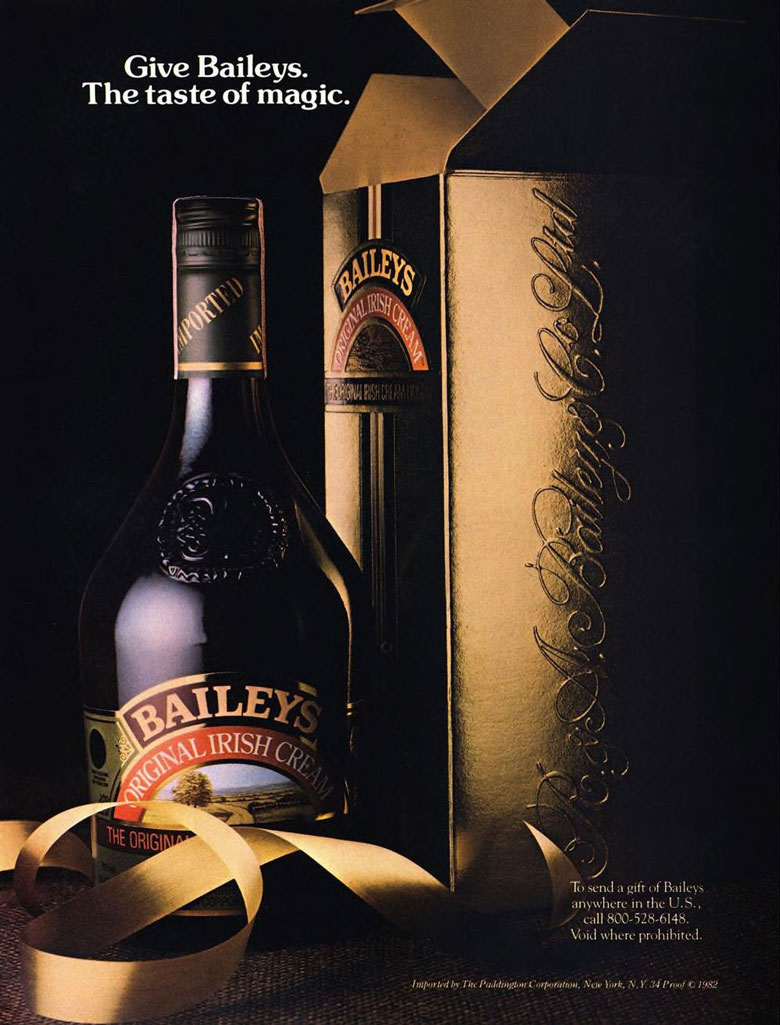 Baileys Irish Cream Liqueur Ad from Esquire Magazine, 1983