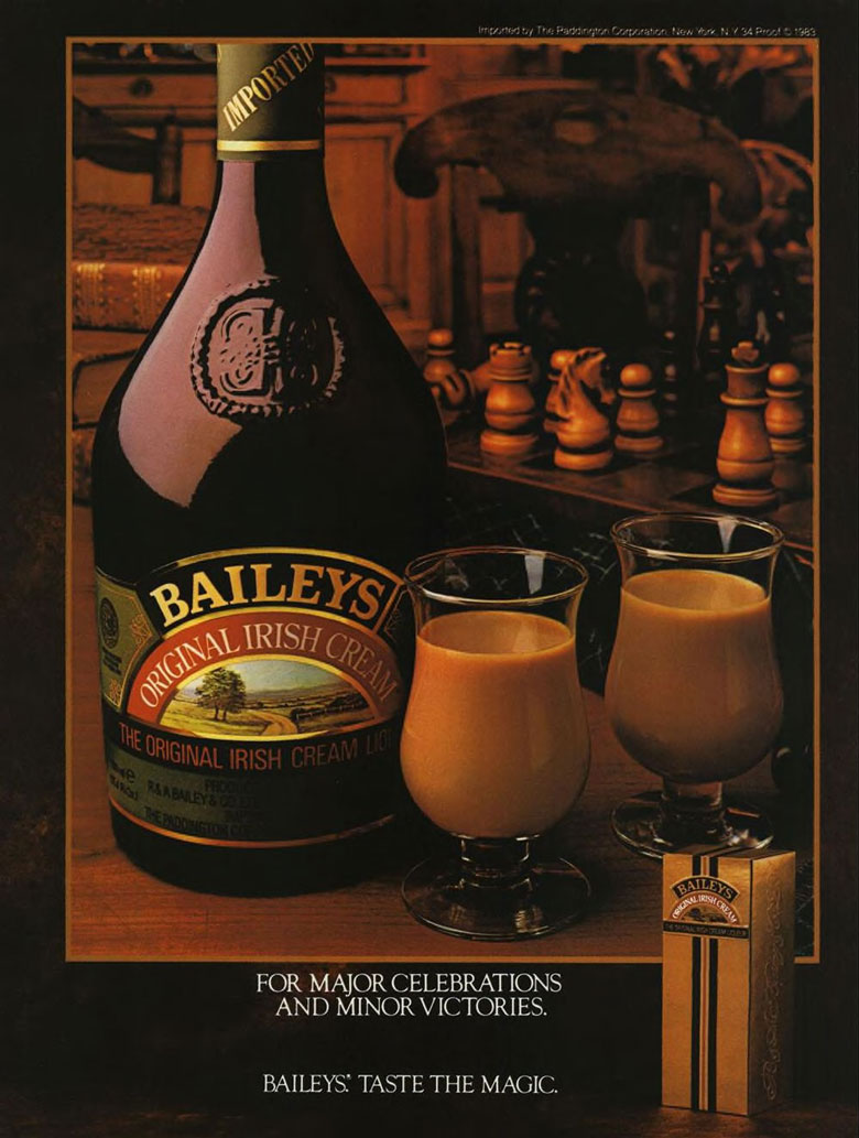 Baileys Irish Cream Liqueur Ad from Esquire Magazine, 1983
