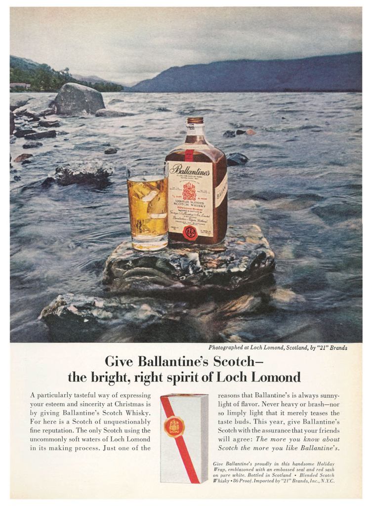 Ballantine's Scotch Whisky Ad from Sports Illustrated 1962