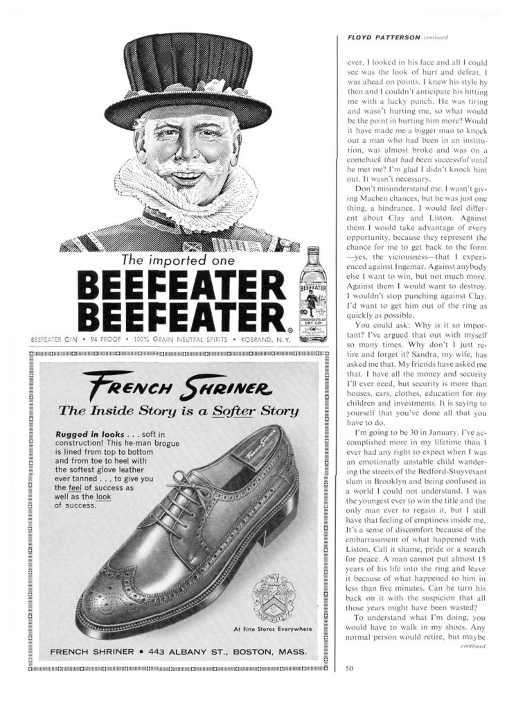 Beefeater Gin Ad from Sports Illustrated 1964