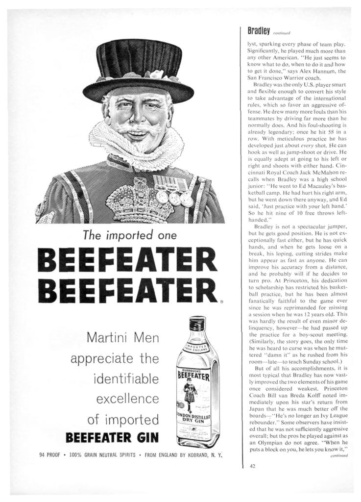 Beefeater Gin Ad from Sports Illustrated 1964