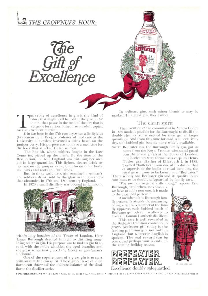 Beefeater Gin Ad from Sports Illustrated 1965