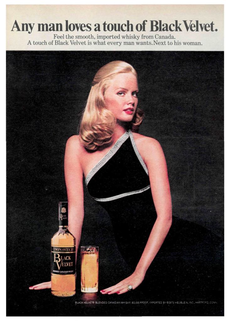 Black Velvet, Canadian Whisky Ad from Sports Illustrated 1974