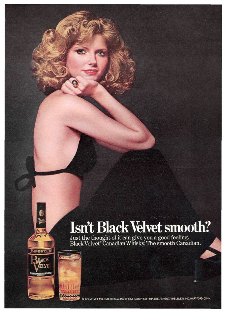 Black Velvet, Canadian Whisky Ad from Sports Illustrated 1975