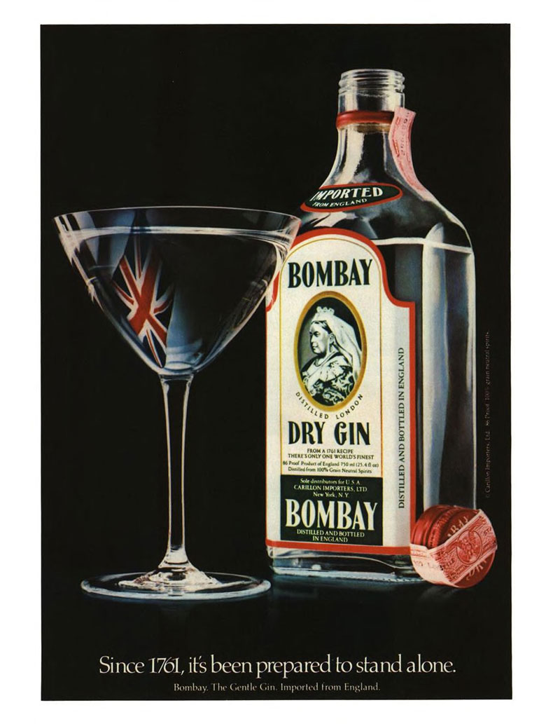 Bombay Dry Gin Ad from Esquire Magazine, 1981
