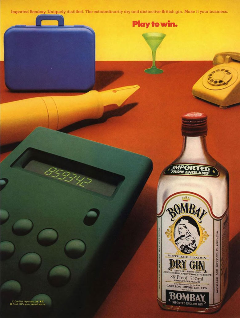 Bombay Dry Gin Ad from Esquire Magazine, 1983