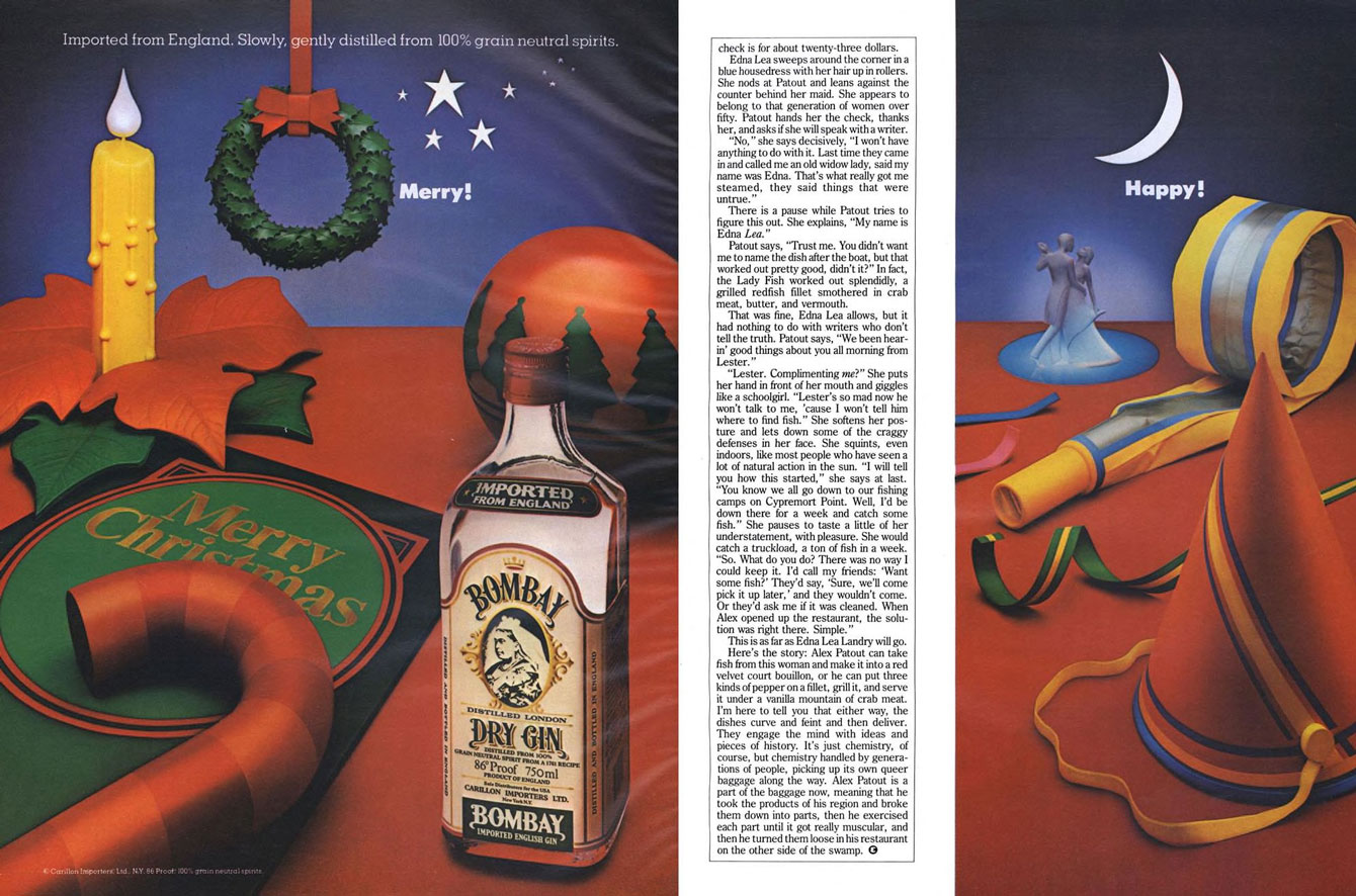 Bombay Dry Gin Ad from Esquire Magazine, 1984