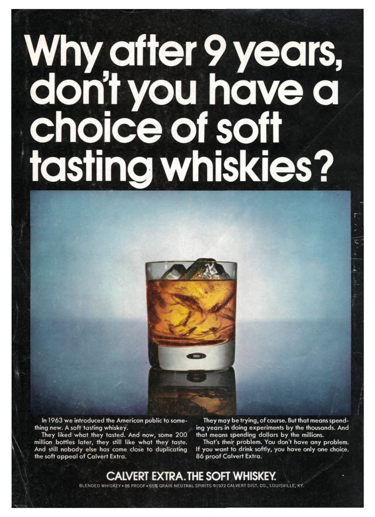Calvert Extra Whiskey Ad from Sports Illustrated 1972