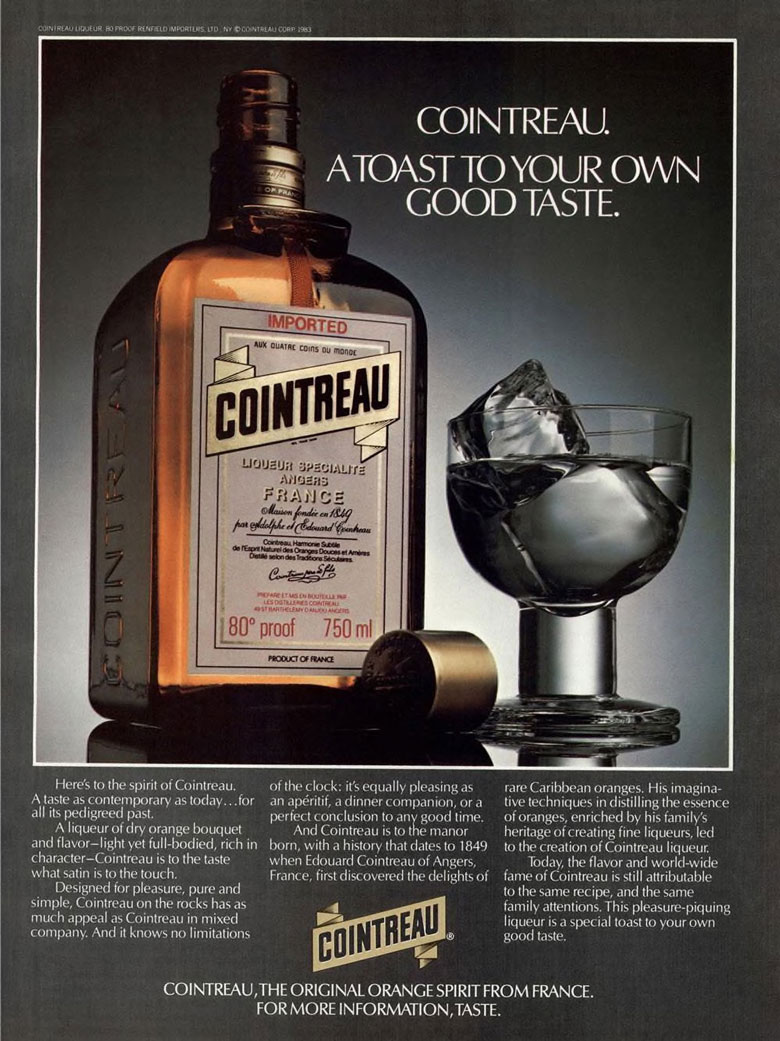 Cointreau Liqueur Ad from Esquire Magazine, 1983