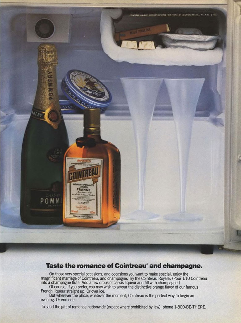 Cointreau Liqueur Ad from Esquire Magazine, 1985