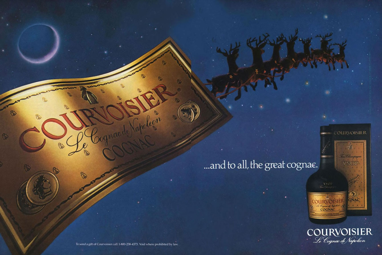 Courvoisier Cognac Ad from Esquire Magazine, 1985