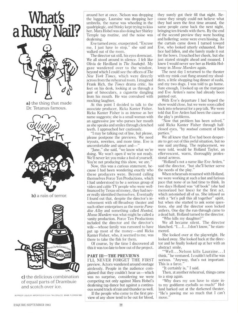 Drambuie Liqueur Ad from Esquire Magazine, 1983