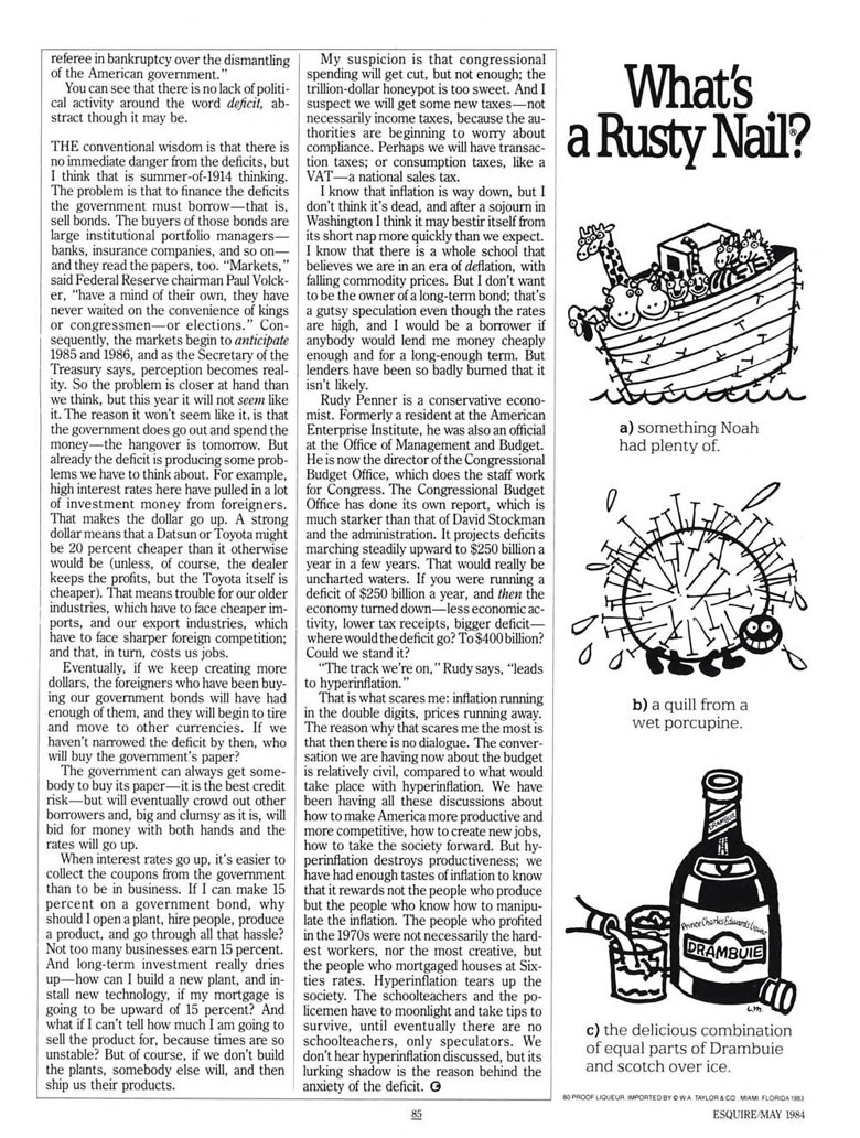 Drambuie Liqueur Ad from Esquire Magazine, 1984