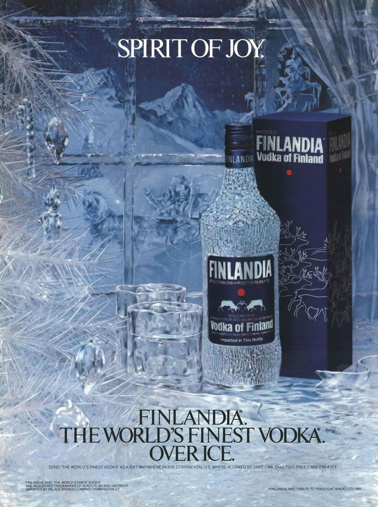 Finlandia Vodka Ad from Esquire Magazine, 1985