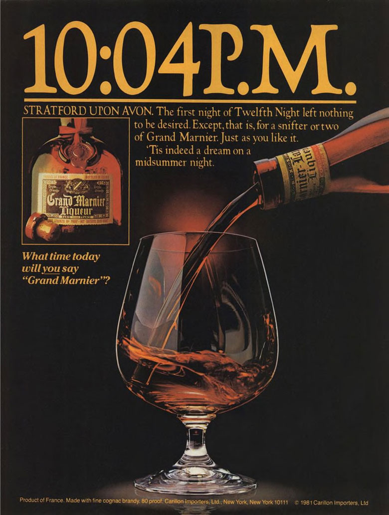 Grand Marnier Liqueur Ad from Esquire Magazine, 1981