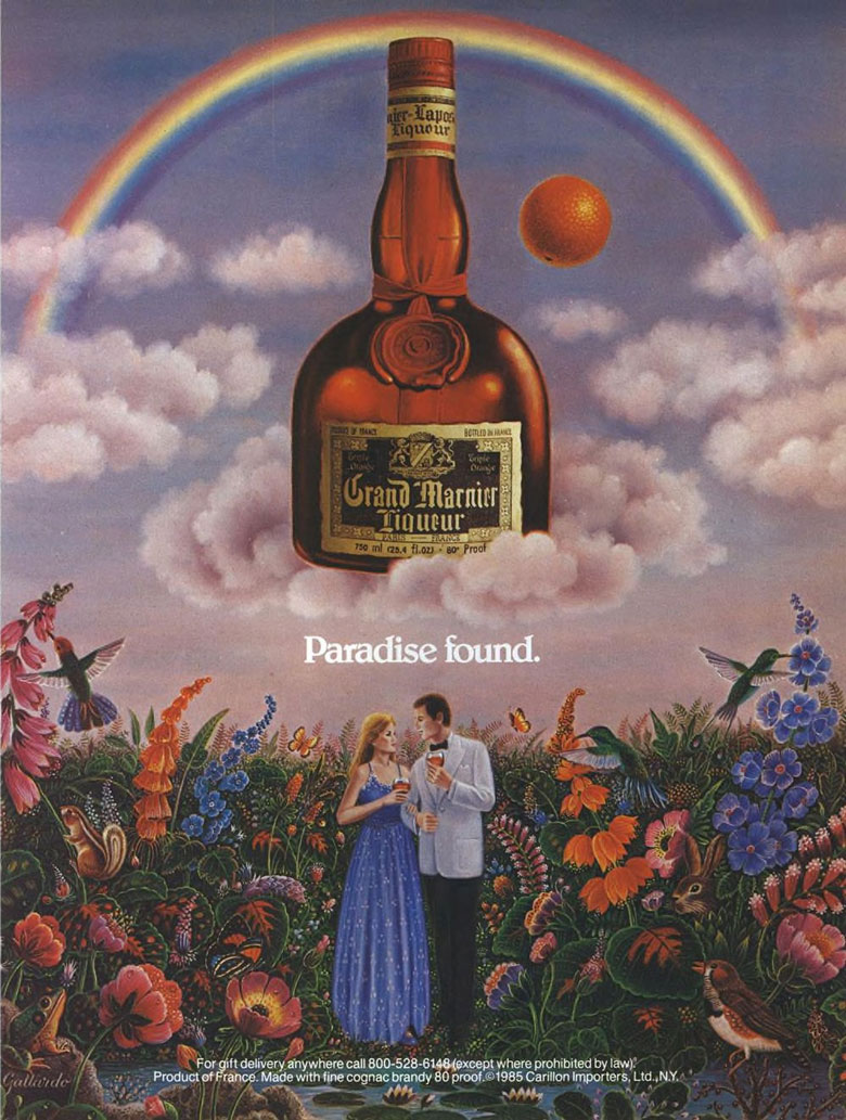 Grand Marnier Liqueur Ad from Esquire Magazine, 1985