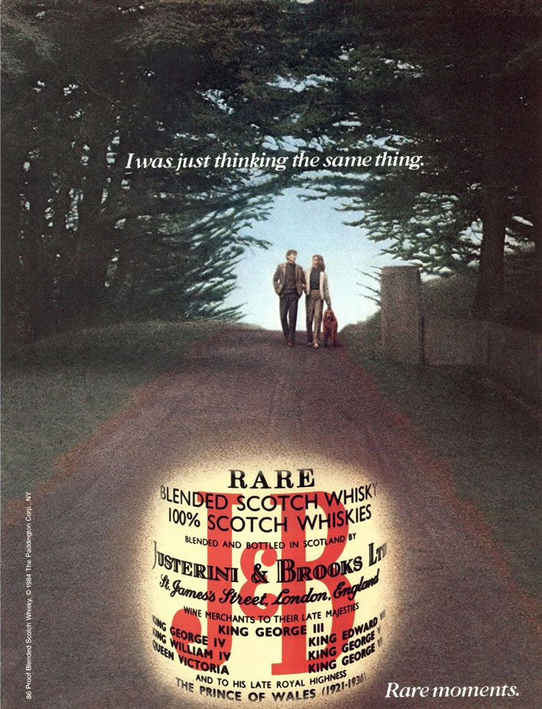 J&B Rare Scotch Whisky Ad from Esquire Magazine, 1985
