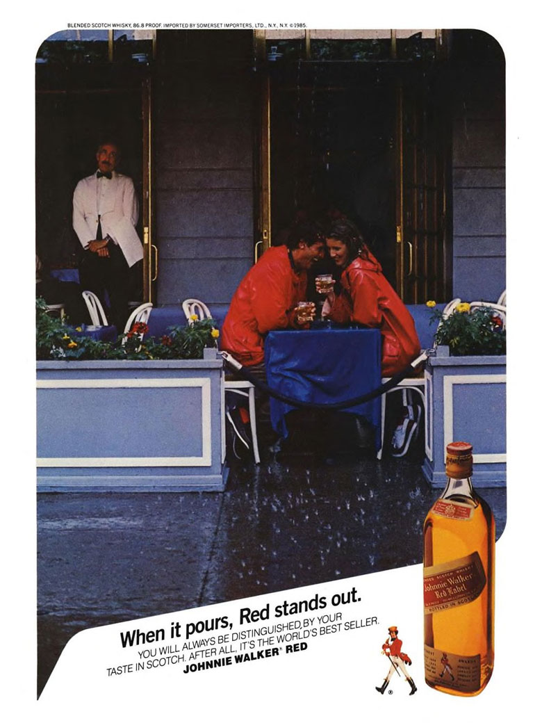 Johnnie Walker Scotch Whisky Ad from Esquire Magazine, 1985