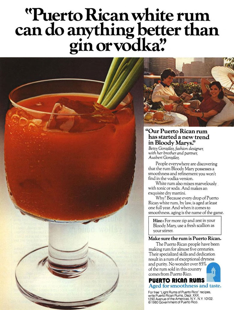 Puerto Rican Rums Ad from Esquire Magazine, 1981