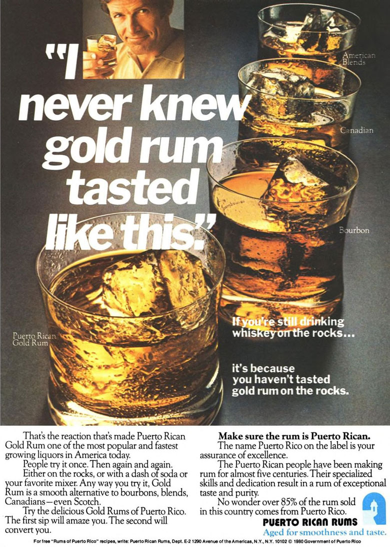 Puerto Rican Rums Ad from Esquire Magazine, 1981