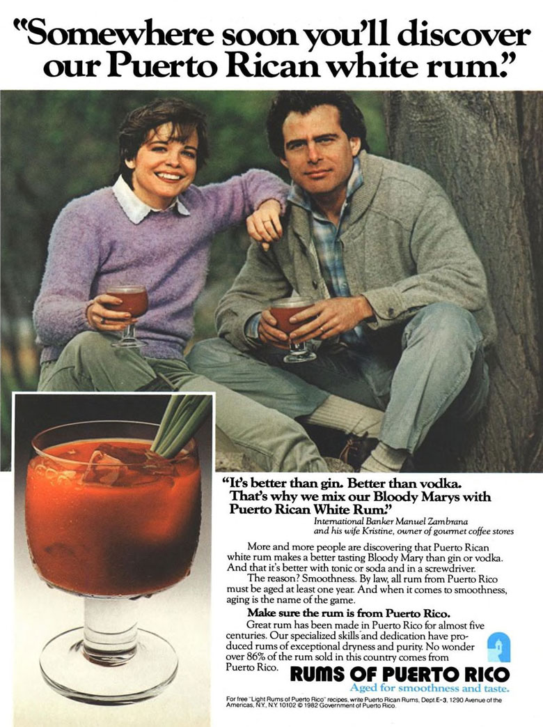 Puerto Rican Rums Ad from Esquire Magazine, 1982