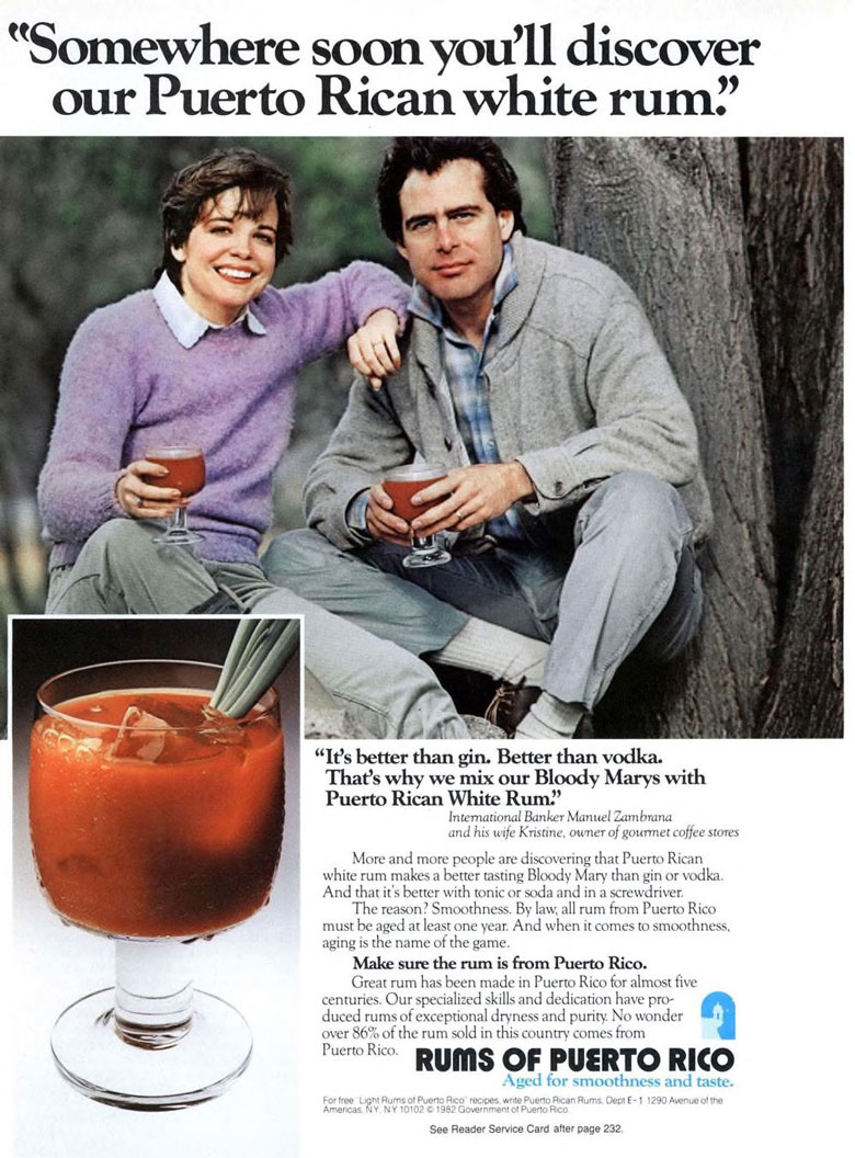 Puerto Rican Rums Ad from Esquire Magazine, 1983