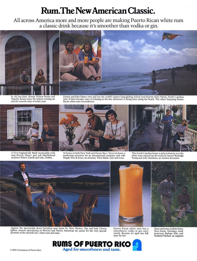 Puerto Rican Rums Ad from Esquire Magazine, 1984