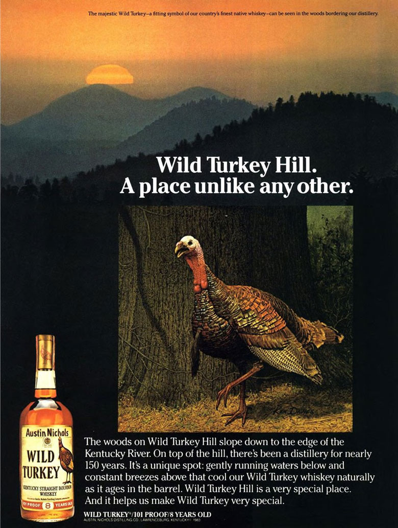 Wild Turkey Whiskey Ad from Esquire Magazine, 1984