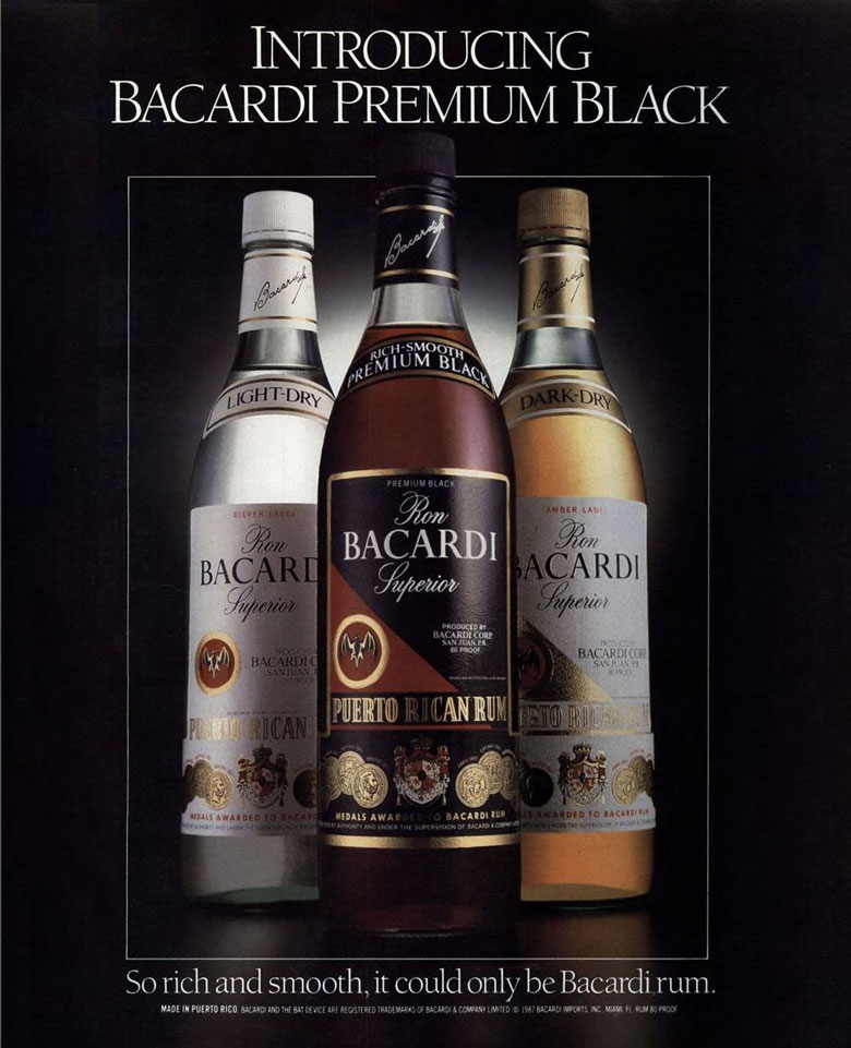 Bacardi Rum Ad from Esquire Magazine, 1987